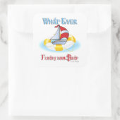 Sticker Carré Peu importe ce qui flotte votre bateau (Sac)