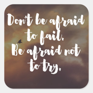 Sticker Carré Peur D'Essayer Un Devis