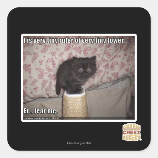 Sticker Carré Peur-moi (Devant)