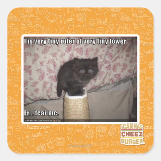 Sticker Carré Peur-moi (Devant)