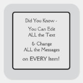 Sticker Carré Peut modifier (Devant)