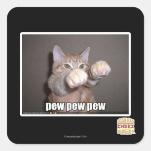 Sticker Carré Pew pew pew