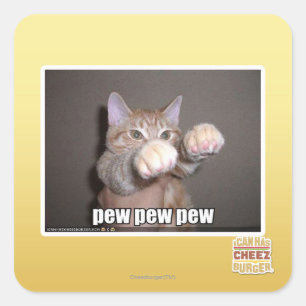 Sticker Carré Pew pew pew