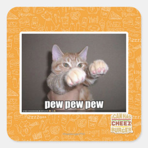 Sticker Carré Pew pew pew