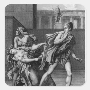 Sticker Carré Phaedra, Oenone et Hippolytus