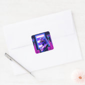 Sticker Carré Pharaon Synthwave (Enveloppe)