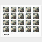 Sticker Carré Phare (Feuille)