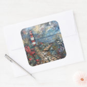 Sticker Carré Phare côtier (Enveloppe)