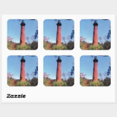 Sticker Carré Phare de Currituck (Feuille)