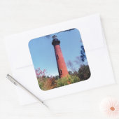 Sticker Carré Phare de Currituck (Enveloppe)
