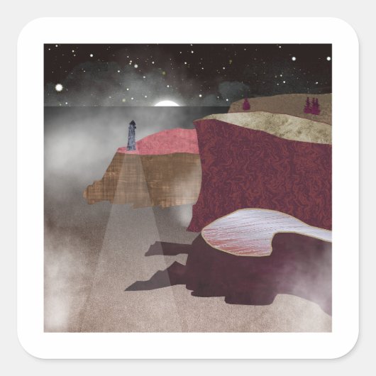 Sticker Carré Phare de Foggy (Devant)