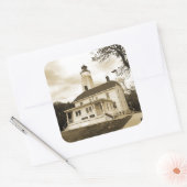 Sticker Carré Phare de Sandy Hook (Enveloppe)