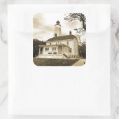Sticker Carré Phare de Sandy Hook (Sac)