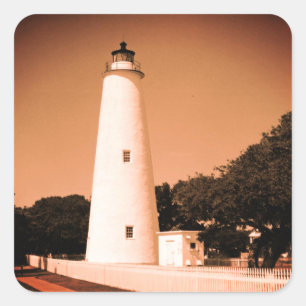 Sticker Carré Phare d'Ocracoke