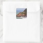 Sticker Carré Phare Ocean Sea Christian Creationarts (Sac)