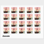 Sticker Carré Phare Vintage (Feuille)