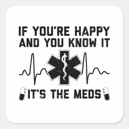 Sticker Carré Pharmacy Sayings | Pharmacist Pharmacy Cadeau (Devant)