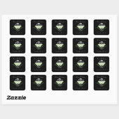 Sticker Carré Phases Luna Moth Moon (Feuille)