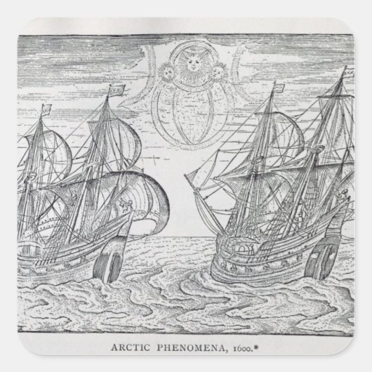 Sticker Carré Phénomène arctique (Devant)