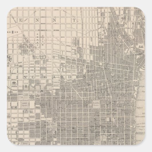 Sticker Carré Philadelphie (Devant)