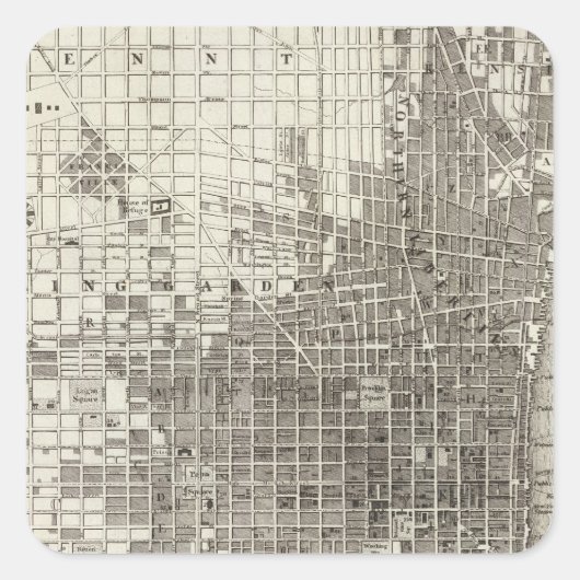 Sticker Carré Philadelphie 4 (Devant)