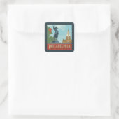 Sticker Carré Philadelphie, PA | Indépendance (Sac)