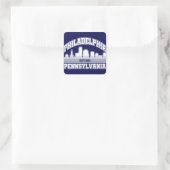 Sticker Carré Philadelphie, Pennsylvanie (Sac)