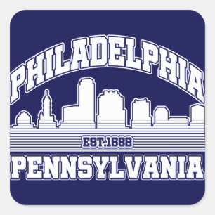 Sticker Carré Philadelphie, Pennsylvanie