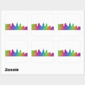 Sticker Carré Philadelphie skyline (Feuille)