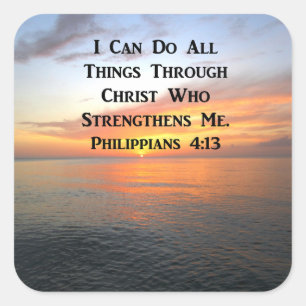 STICKER CARRÉ PHILIPPIENS DU LEVER SERENE 4:13 SCRIPTURE PHOTO