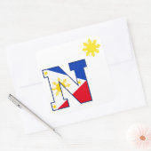 Sticker Carré Philippines N Sun (Enveloppe)