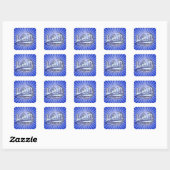 Sticker Carré PHLEBOTOMISTE Fun Blue LOGO (Feuille)