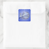Sticker Carré PHLEBOTOMISTE Fun Blue LOGO (Sac)