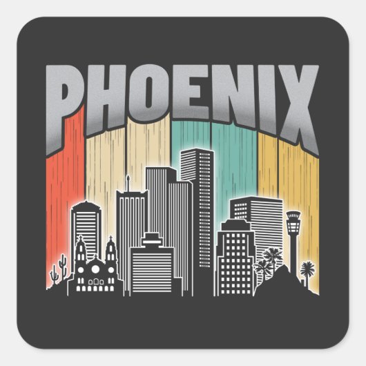Sticker Carré Phoenix Arizona (Devant)
