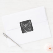 Sticker Carré Phoenix renaissant des flammes par BurnsInHell (Enveloppe)