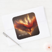 Sticker Carré Phoenix Rising Support Inspirer Force (Enveloppe)