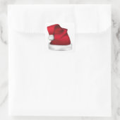 Sticker Carré Phoques d'enveloppe de Santa Hat (Sac)
