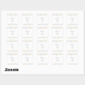 Sticker Carré Phoques d'enveloppes de mariage florales multicolo (Feuille)