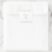Sticker Carré Phoques d'enveloppes de mariage florales multicolo (Sac)