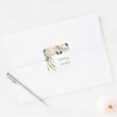 Sticker Carré Phoques d'enveloppes Mariages florales blanches (Enveloppe)