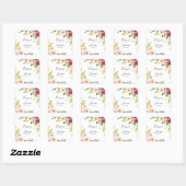 Sticker Carré Phoques d'enveloppes Mariages rose rose (Feuille)