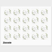 Sticker Carré Phoques Mariages espagnols Tropical Green Gold (Feuille)