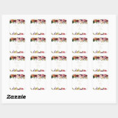 Sticker Carré Phoques Mariages tropicaux Boho en plumes d'or (Feuille)