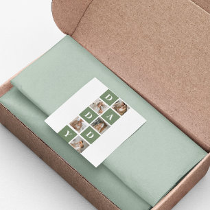 Sticker Carré Photo de collection moderne et cadeau de Fête des 