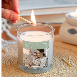 Sticker Carré Photo de famille branchée   Green Happy Blessé Pâq