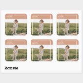 Sticker Carré Photo de famille moderne | Reconnaissant Bénis et (Feuille)