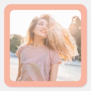 Sticker Carré Photo de la bordure de pêche