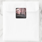 Sticker Carré Photo de la fête de la graduation branchée (Sac)