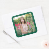 Sticker Carré Photo de la frontière verte de Hunter (Enveloppe)