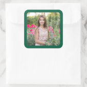 Sticker Carré Photo de la frontière verte de Hunter (Sac)